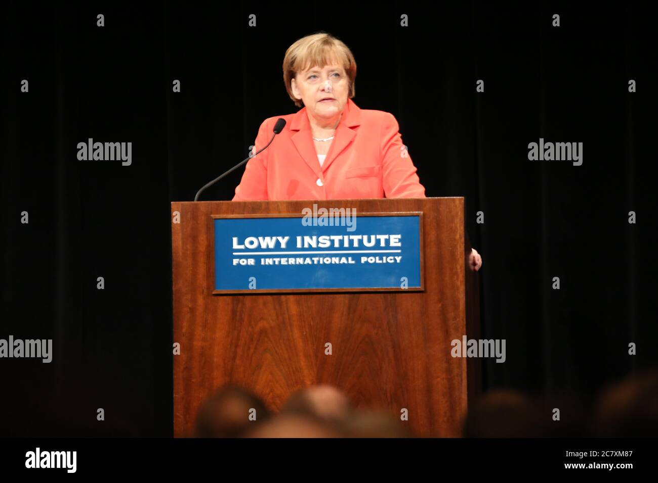 Ihre Exzellenz Dr. Angela Merkel, Bundeskanzlerin der Bundesrepublik Deutschland, hält den Lowy Lecture 2014 im Westin Sydney, 1 Martin Place, Sy Stockfoto