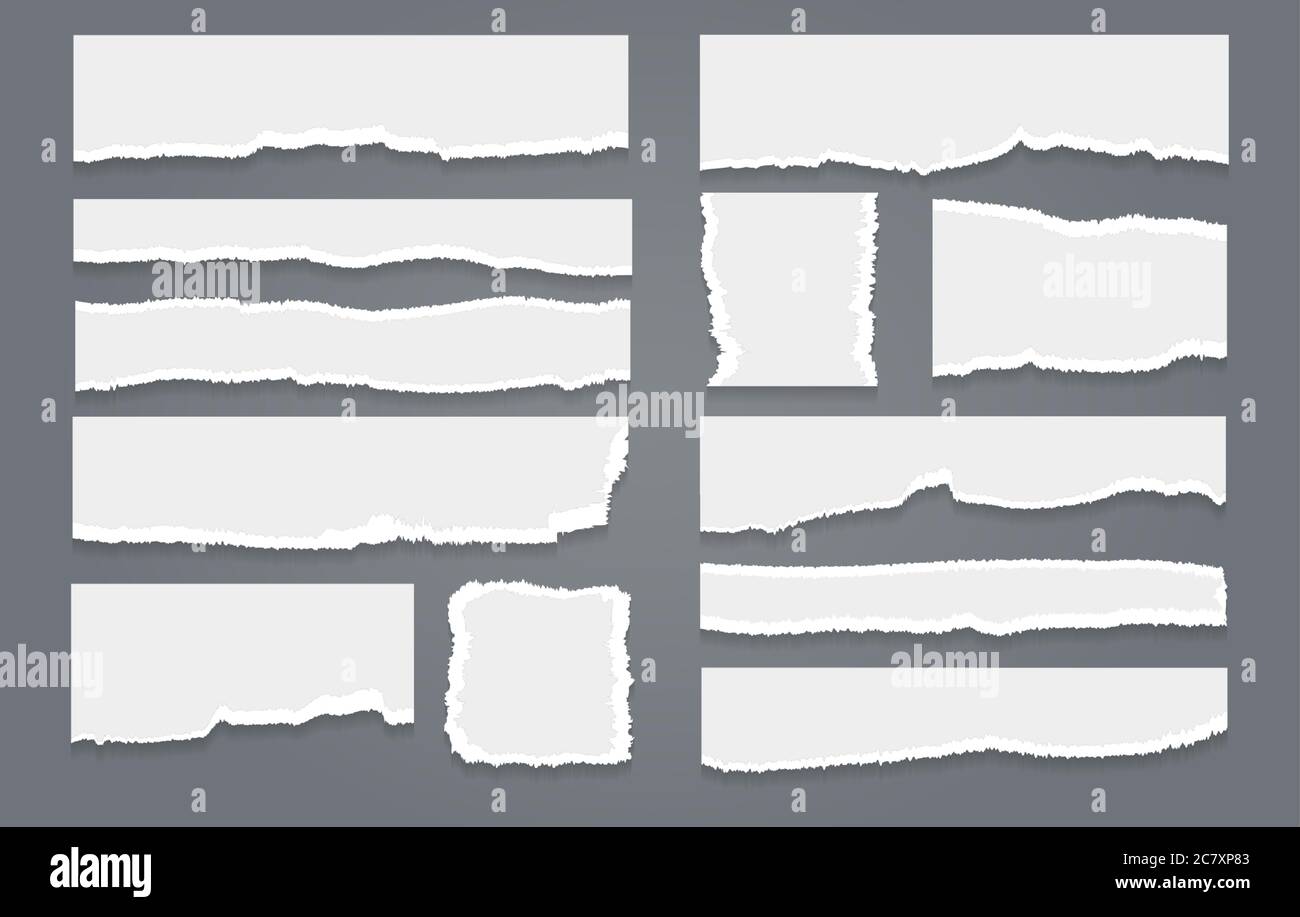 Papierbogen mit Ripped White Stock Vektor