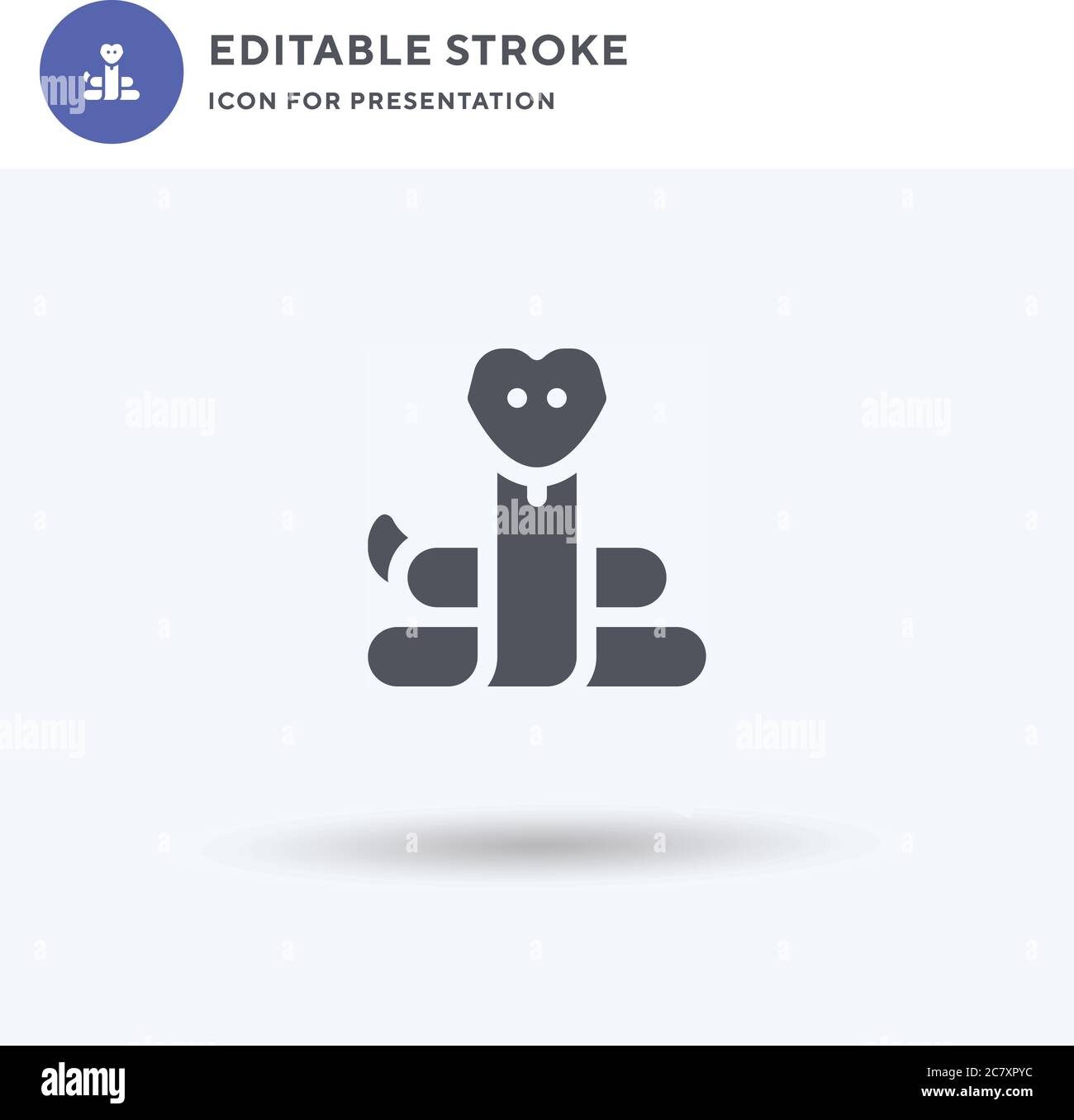 Schlange Symbol Vektor, gefüllt flache Zeichen, solide Piktogramm isoliert auf weiß, Logo-Illustration. Schlange Symbol für Präsentation. Stock Vektor