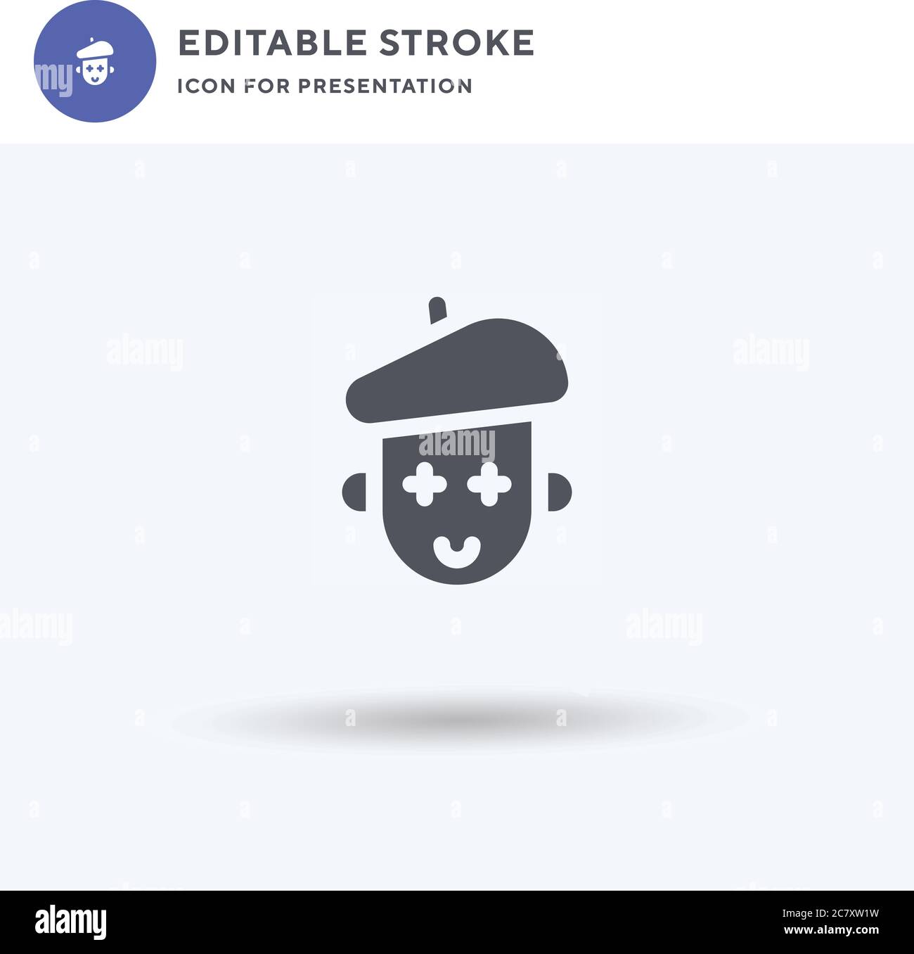 MIME-Symbolvektor, gefülltes flaches Zeichen, einfarbig auf Weiß isoliertes Piktogramm, Logo-Illustration. MIME-Symbol für die Präsentation. Stock Vektor