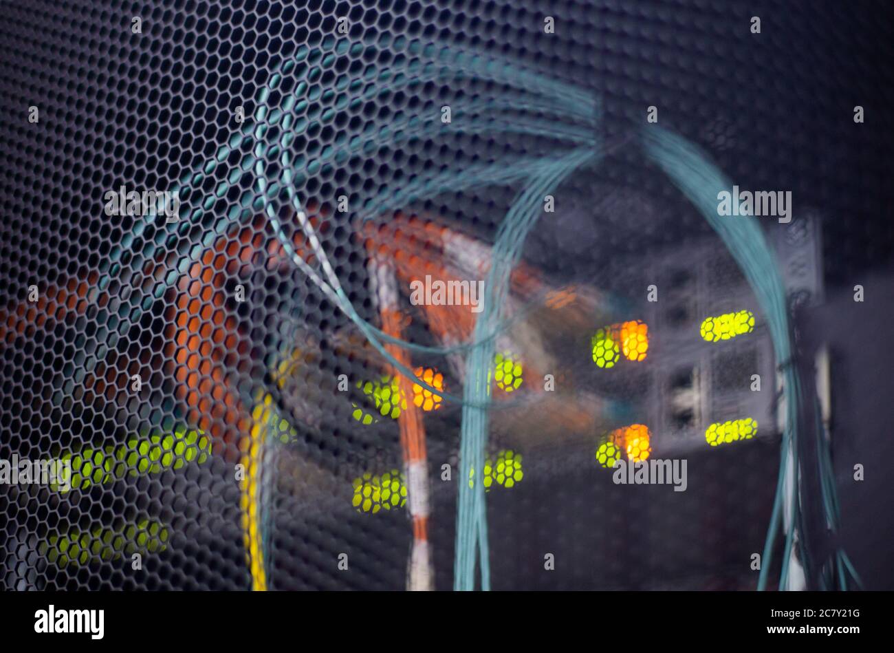 Datenübertragung Glasfaser-Informationstechnologie Stockfoto