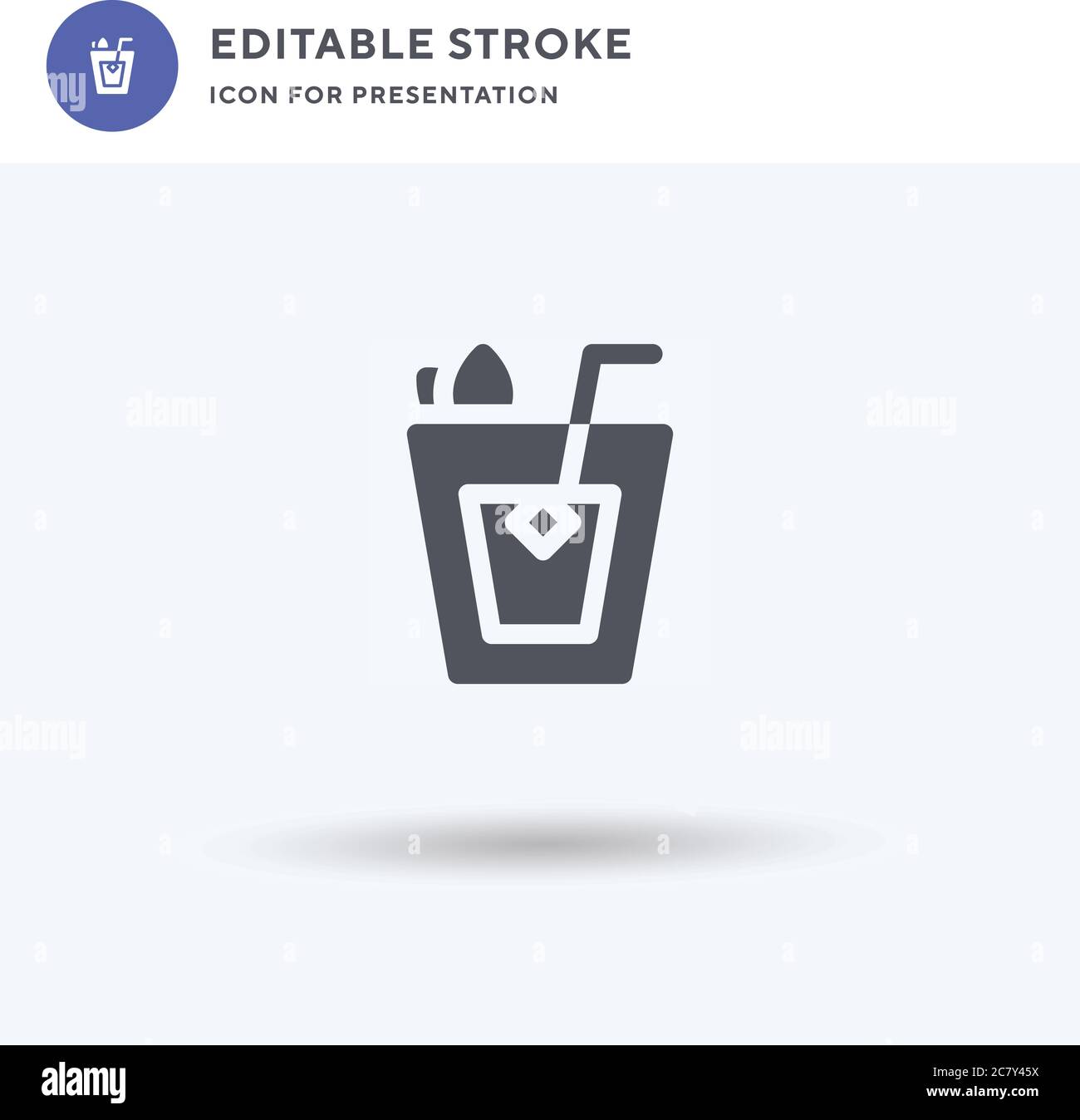 Mojito Icon Vektor, gefülltes flaches Zeichen, solides Piktogramm