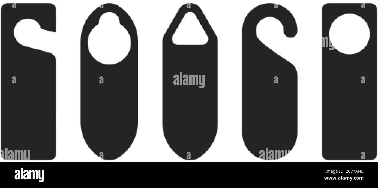 Bitte Türhaken nicht stören. Service-Label für Hotelzimmer. Stock Vektor