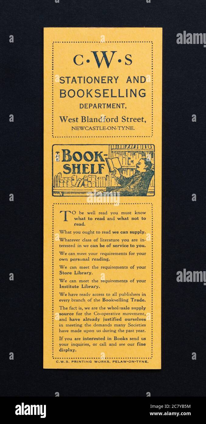 Genossenschaft Großhandel Gesellschaft ltd - Genossenschaft - cws - Jahrgang lesezeichen Stockfoto