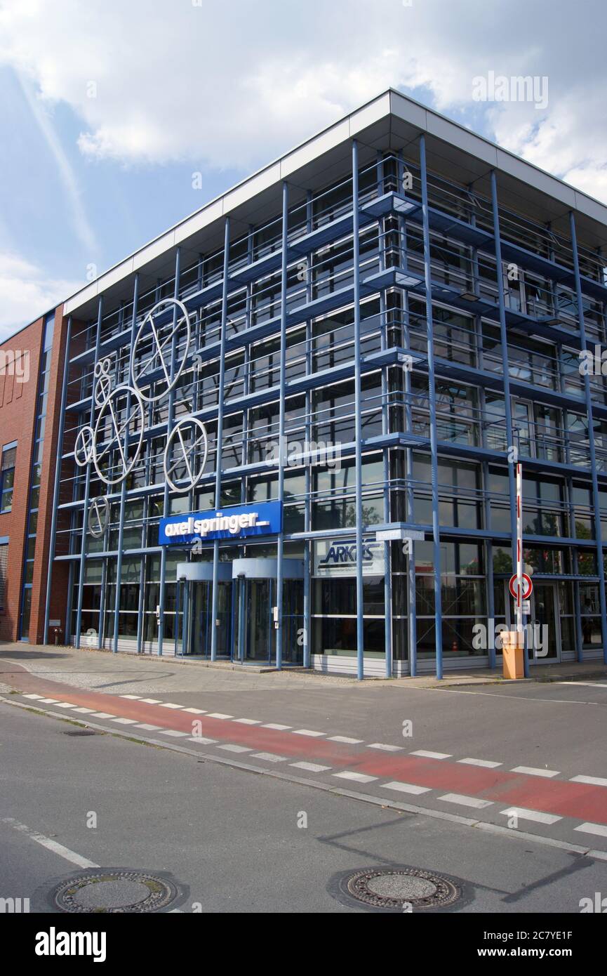 Die im November 1993 eröffnete Druckerei der Axel Springer AG am Brunsbütteler Damm 156 – 172 in Berlin-Spandau. Stockfoto