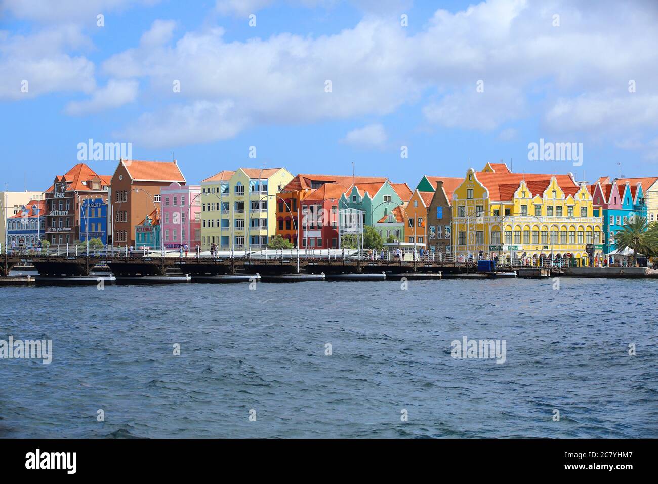 Bunte Häuser auf Curacao, Karibik, ABC Island Stockfoto