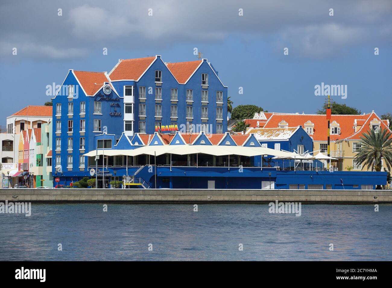 Bunte Häuser auf Curacao, Karibik, ABC Island Stockfoto