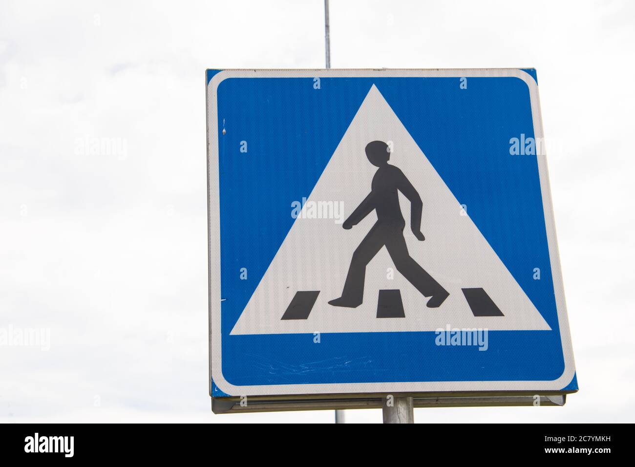 Schild für Fußgängerweg. Stockfoto