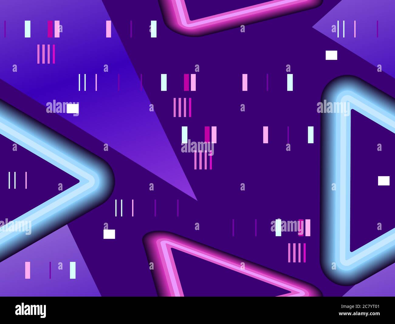 Cyberpunk nahtlose Muster. Retro-futurismus der 80er Jahre. Signal fehlerhaft, pixel Mosaik. Computer-Fehler. Vector Illustration Stock Vektor