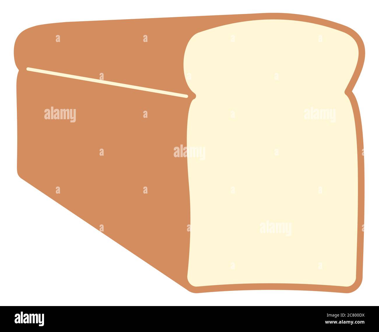 Brot Toast Brot Brot weißes Frühstück Illustration Stockfoto