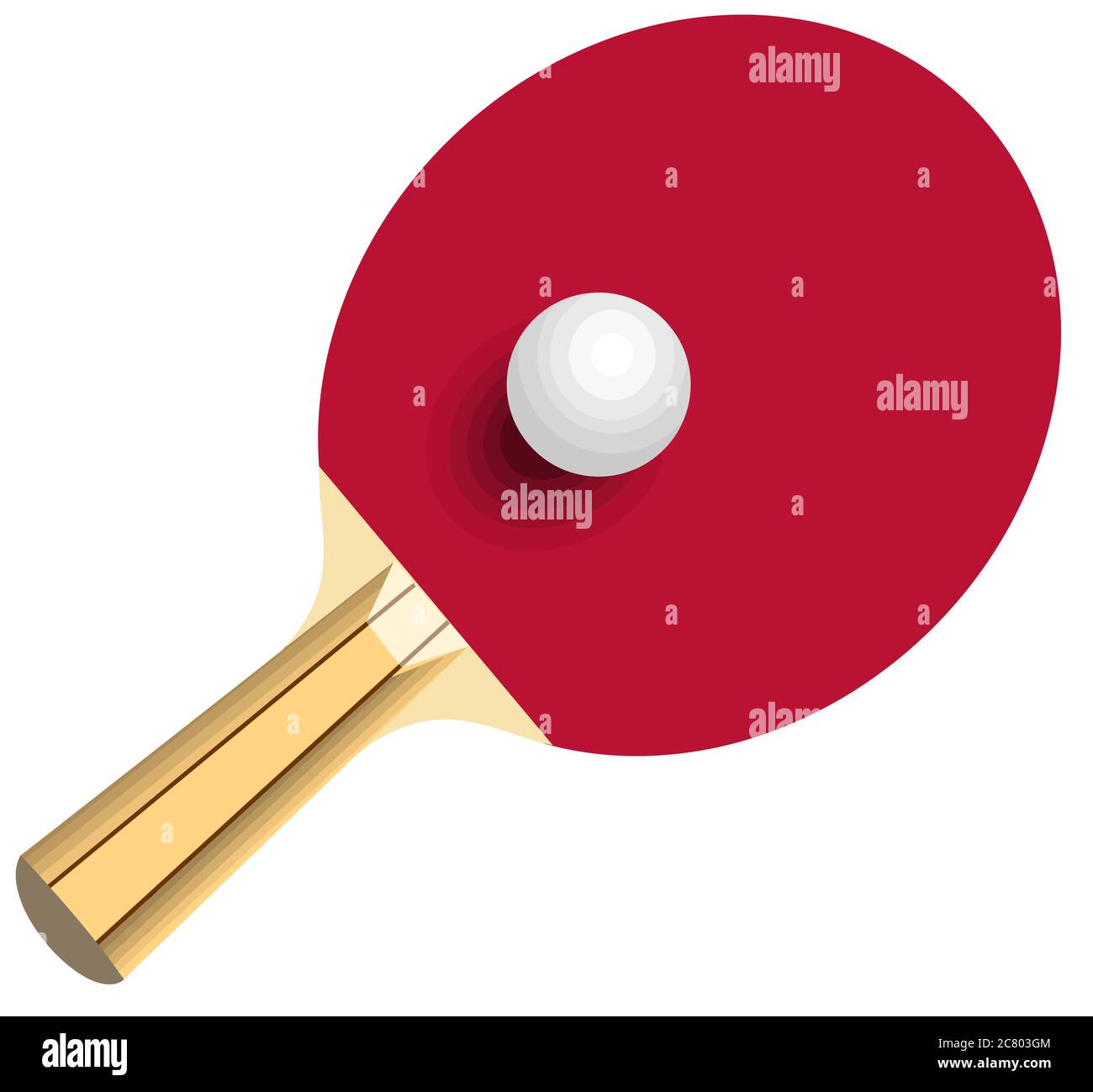 Ping-Pong-Schläger Sportspiel Accessoire Ball Illustration Stockfoto