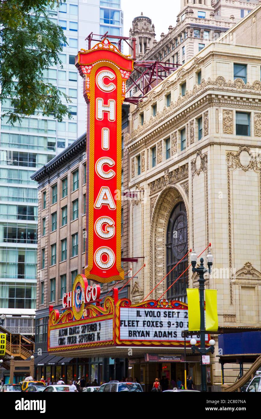 Das Chicago Theater, Chicago, Illinois, USA Stockfoto