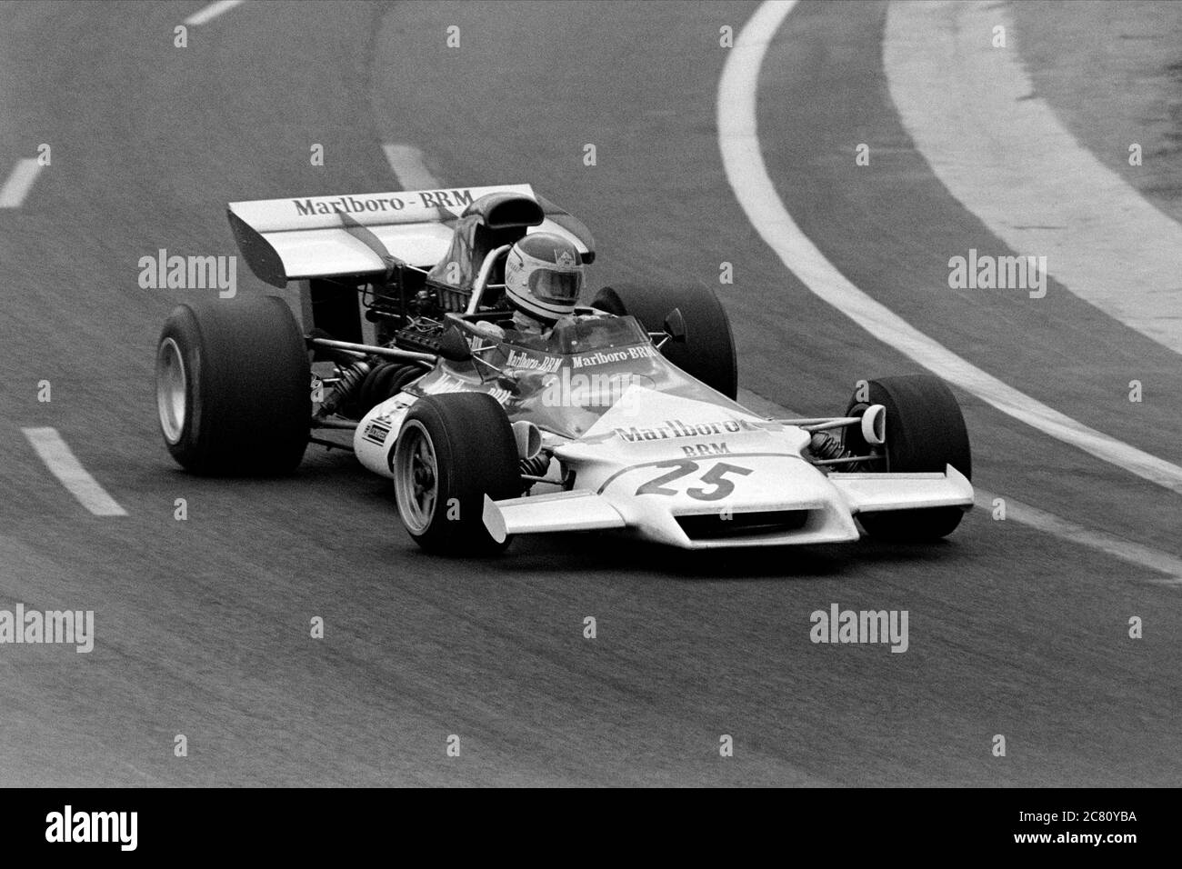 Doktor Helmut Marko, im Grand Prix von Frankreich 1972 vor seinem Berufsausstiegsunfall, der ihn leider auf einem Auge blind sah. Stockfoto
