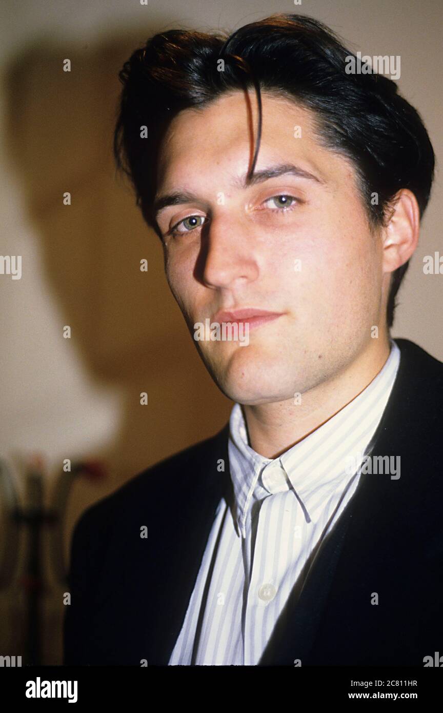 Steve Jansen von den Dolphin Brothers bei einer Fotocall auf Virgin Records. London, 30. September 1987 – weltweite Nutzung Stockfoto