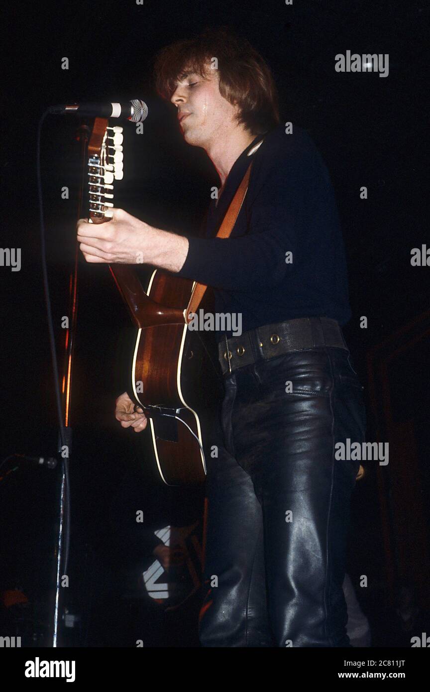 Julian Cope live im Hammerswith Palais. Lodnon, 25. März 1984 - weltweite Nutzung Stockfoto