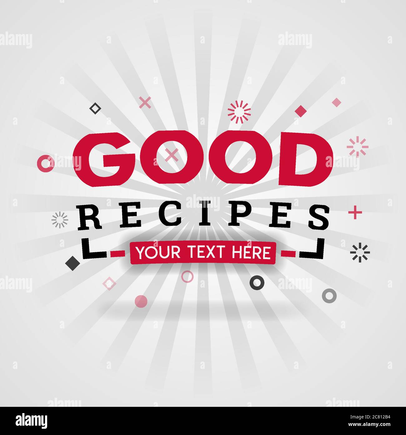 Vorlage für gute Lebensmittel Rezepte roten Umschlag Buch. Kann für Lebensmittel-Werbeplakat und Flyer, Social Media Post Promotion, Online-Marketing verwendet werden. Essen i Stock Vektor