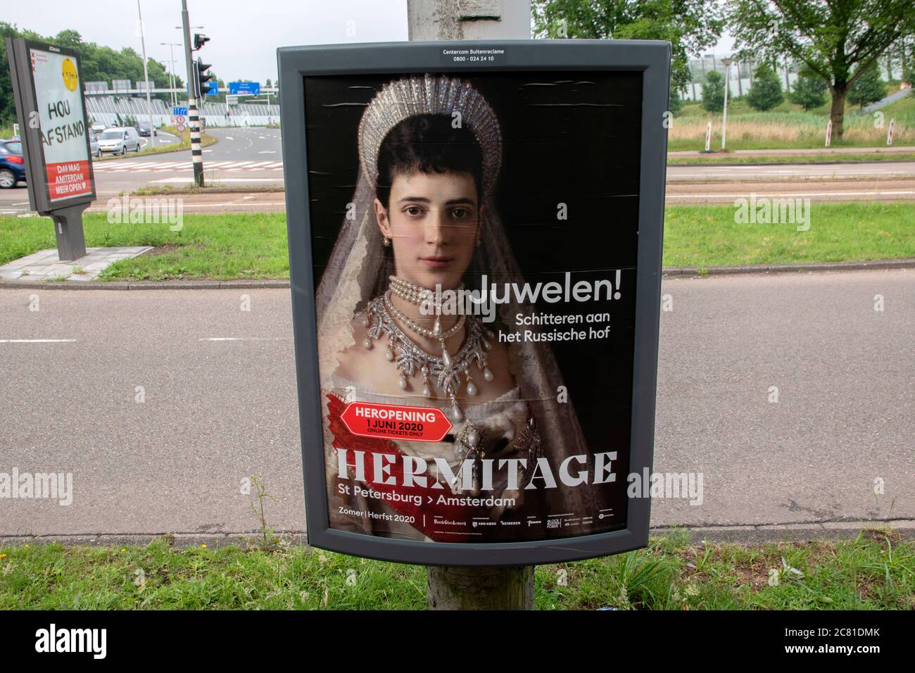 Plakatwand Ausstellung Hermitage Juwelen Nach Der Corona-Ära Wieder Geöffnet In Der Nieuwe Kerk Amsterdam Niederlande 14-6-2020 Stockfoto