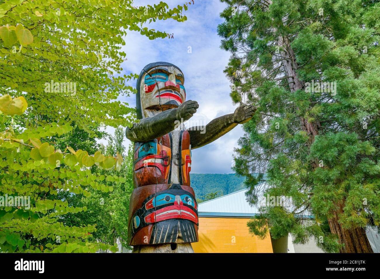 First Nations Begrüßung, Ecole Secondaire Handsworth, Secondary School, North Vancouver, British Columbia, Kanada Stockfoto
