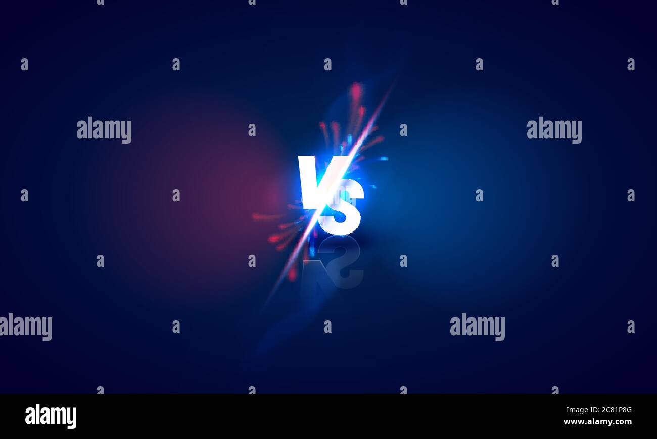 Versus Game Cover, Banner Sport vs, Team-Konzept. Hintergrund der Vektorgrafik Stock Vektor