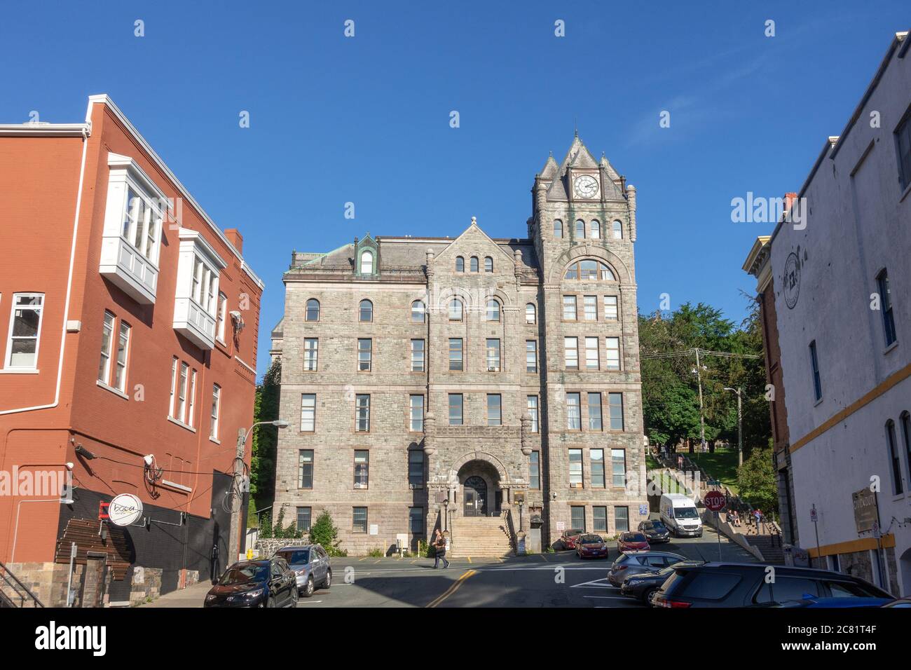 Die St. John's Court House Water Street Fassade Neufundland Kanada EINE nationale historische Stätte Stockfoto