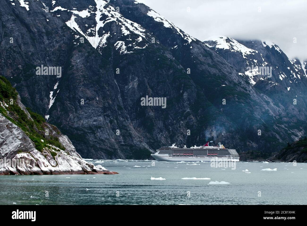 Princess Line Kreuzfahrtschiff M/V Coral Princess in Tracy Arm, Southeast Alaska Stockfoto