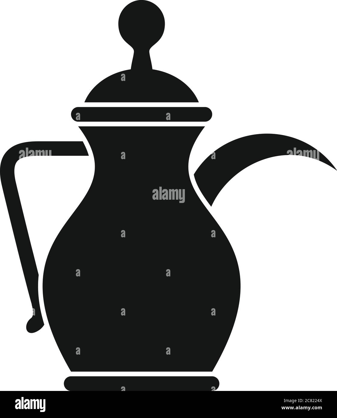 Arabischer Kaffee Topf Symbol. Einfache Darstellung der arabischen Kaffee Topf vektor Symbol für Web Design auf weißem Hintergrund Stock Vektor