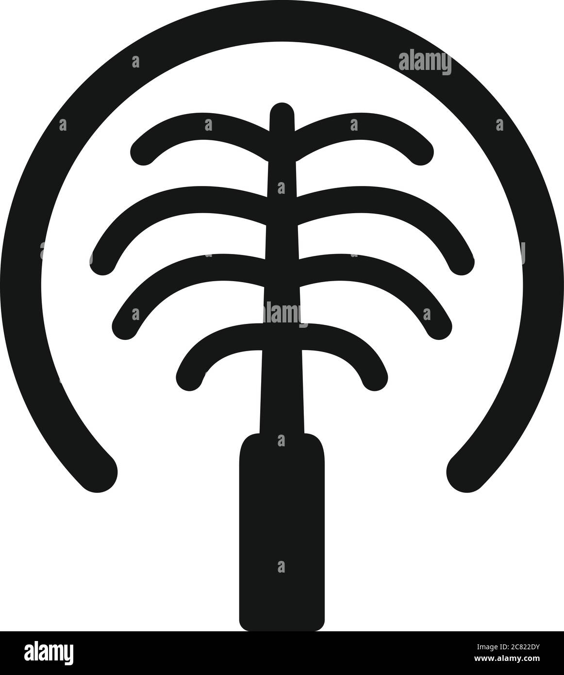 Dubai Palmeninsel Ikone. Einfache Illustration von Dubai Palme Insel Vektor-Symbol für Web-Design isoliert auf weißem Hintergrund Stock Vektor