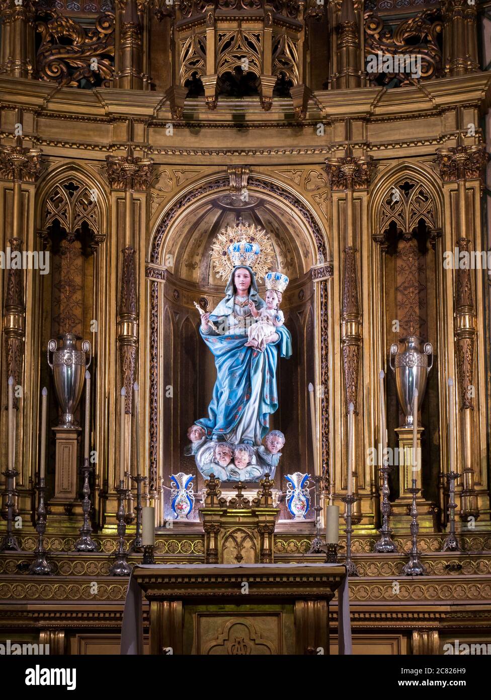 Capilla de la Virgen Blanca. Iglesia de San Miguel Arcángel. Vitoria. Álava. País Vasco. España Stockfoto