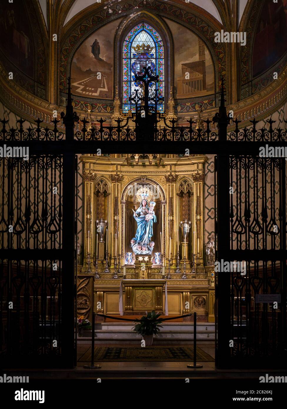 Capilla de la Virgen Blanca. Iglesia de San Miguel Arcángel. Vitoria. Álava. País Vasco. España Stockfoto