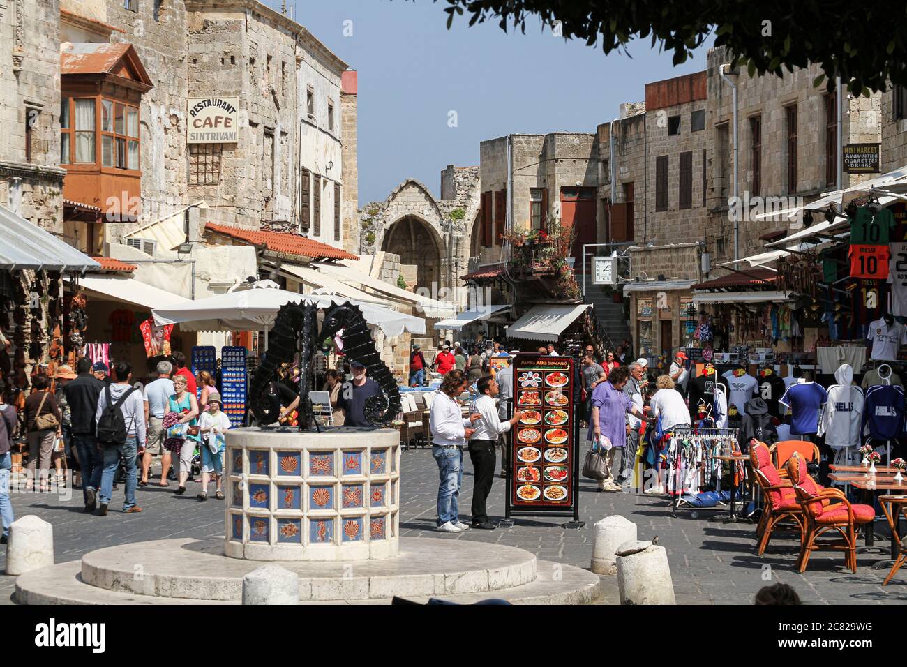 Marktplatz, Rhodos Griechenland Stockfoto