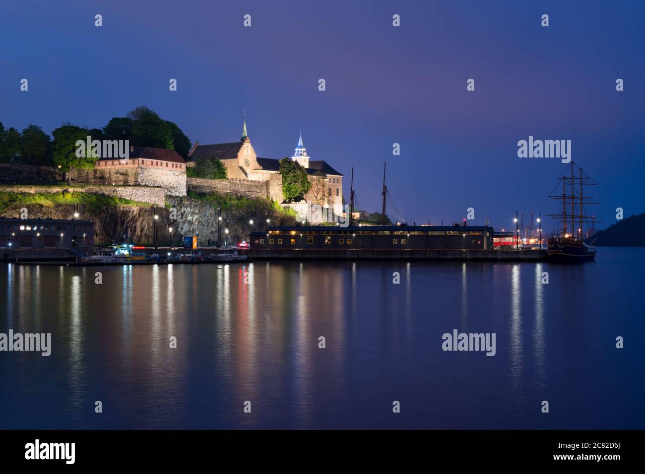 Akershus Slott (Burg und Festungsgebiet), Oslo, Norwegen Stockfoto