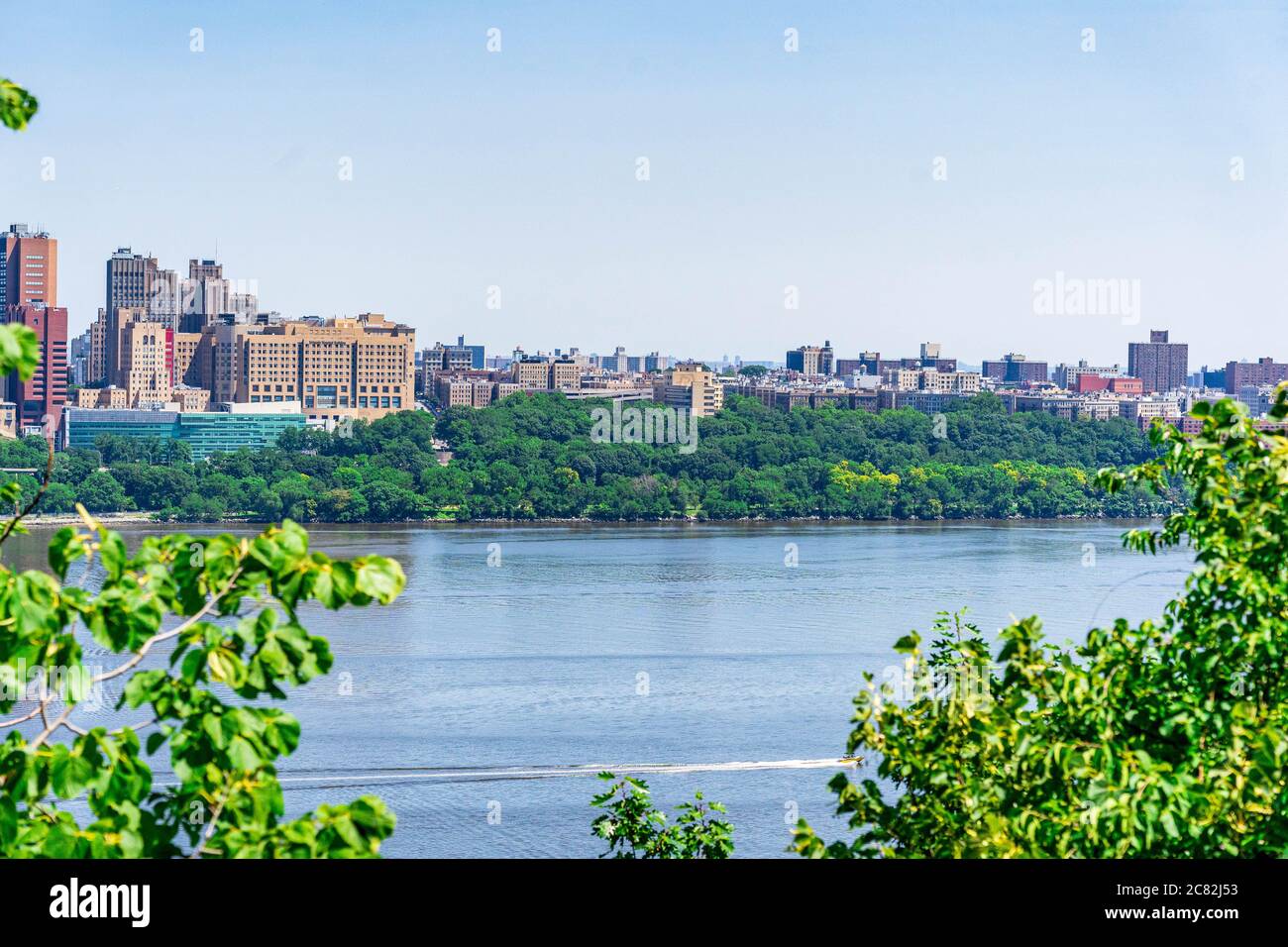 Arial Blick auf die Upper West Side von New York City. Stockfoto
