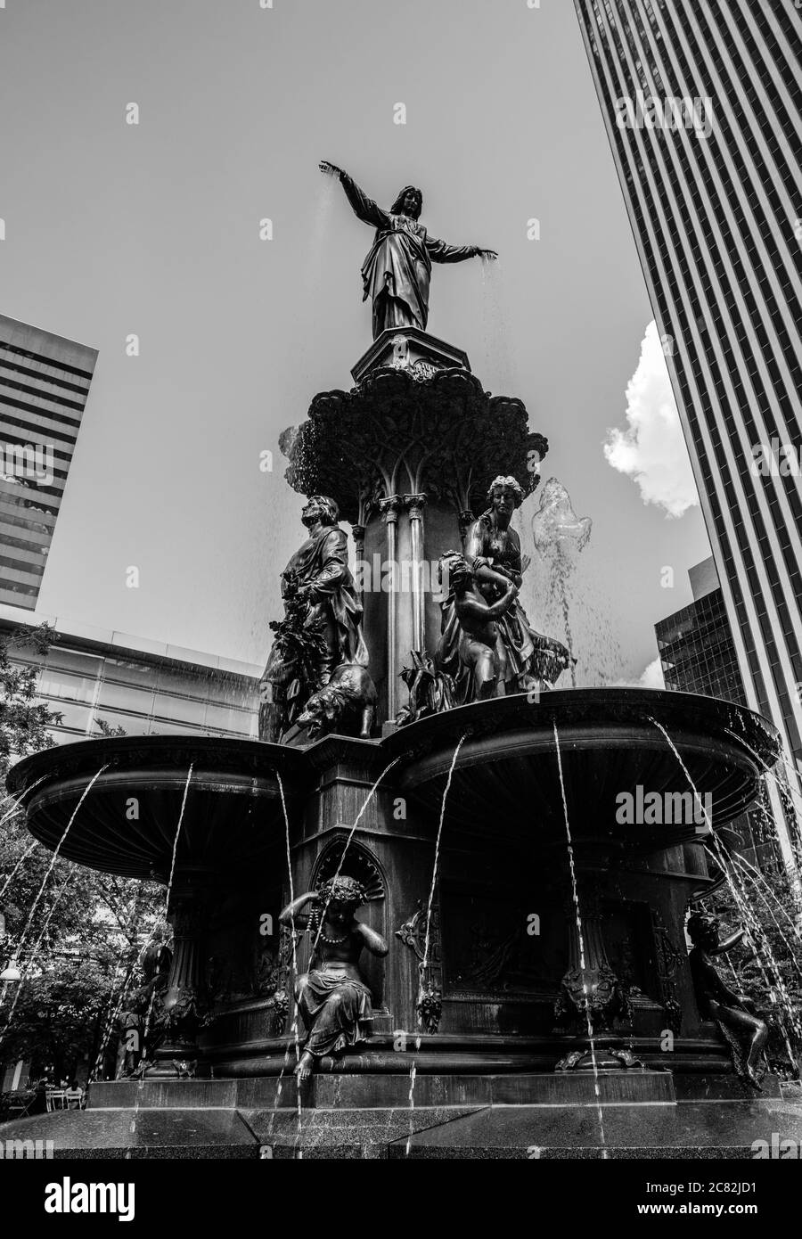 Cincinnati Architektur und Straßenlandschaften/Fountain Square Stockfoto