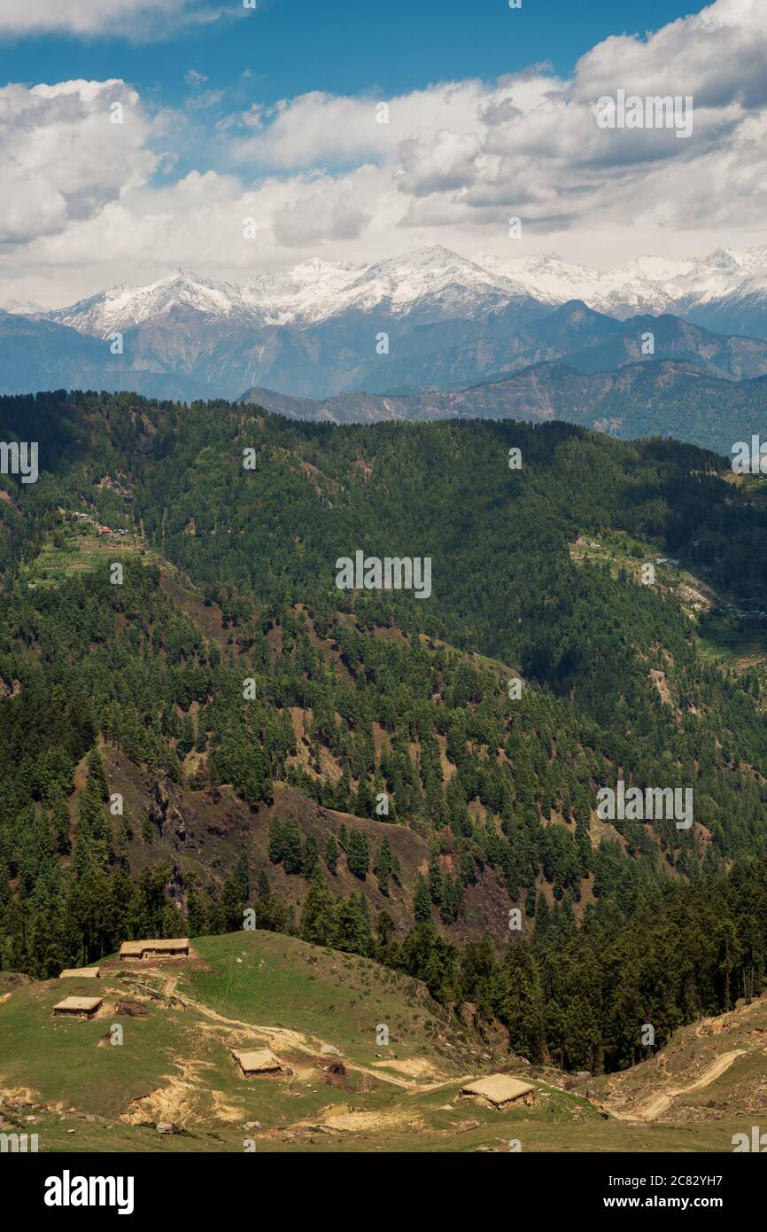 Himalayan Mountain Range, Himachal Pradesh, Indien Stockfoto