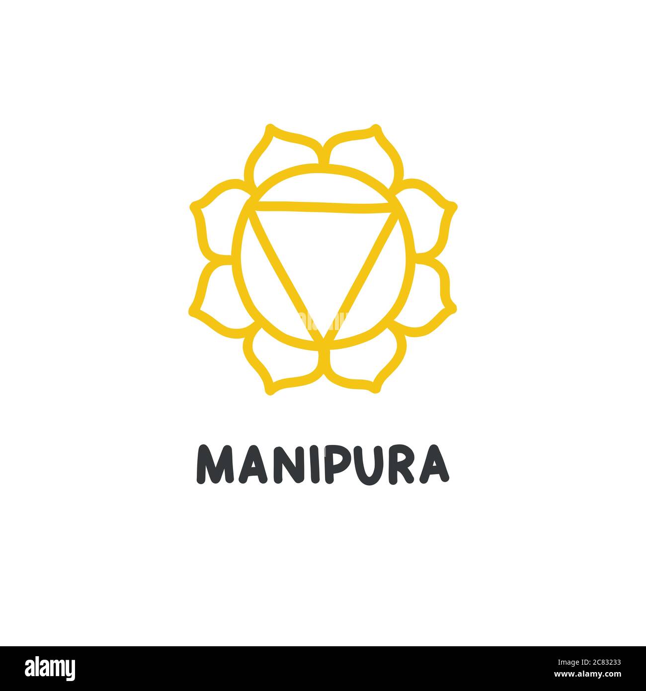 Chakra Doodle Symbol, Vektor-Illustration Stock Vektor