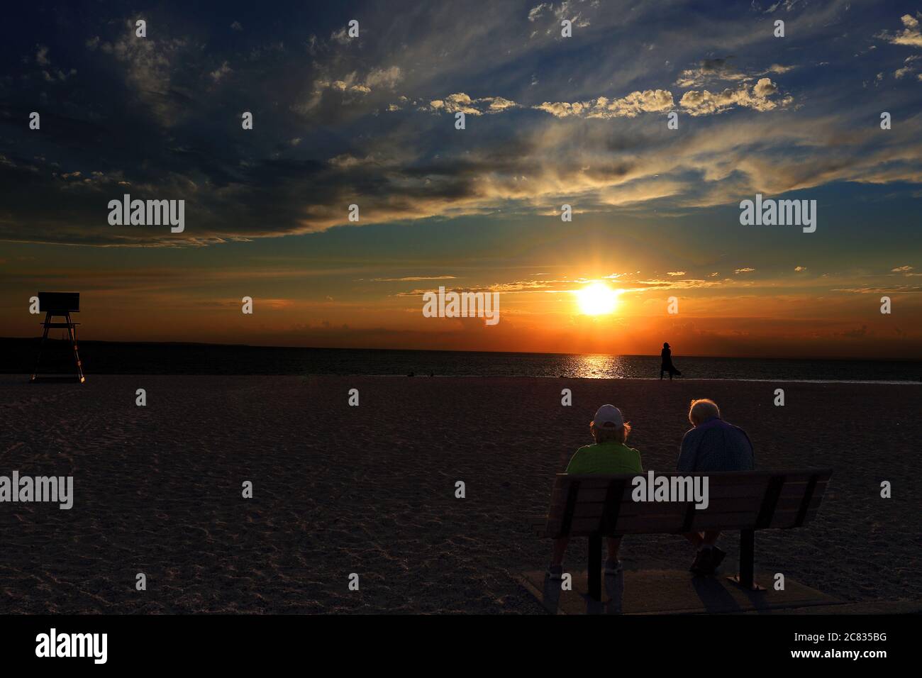 Sonnenuntergang Stony Brook Long Island New York Stockfoto