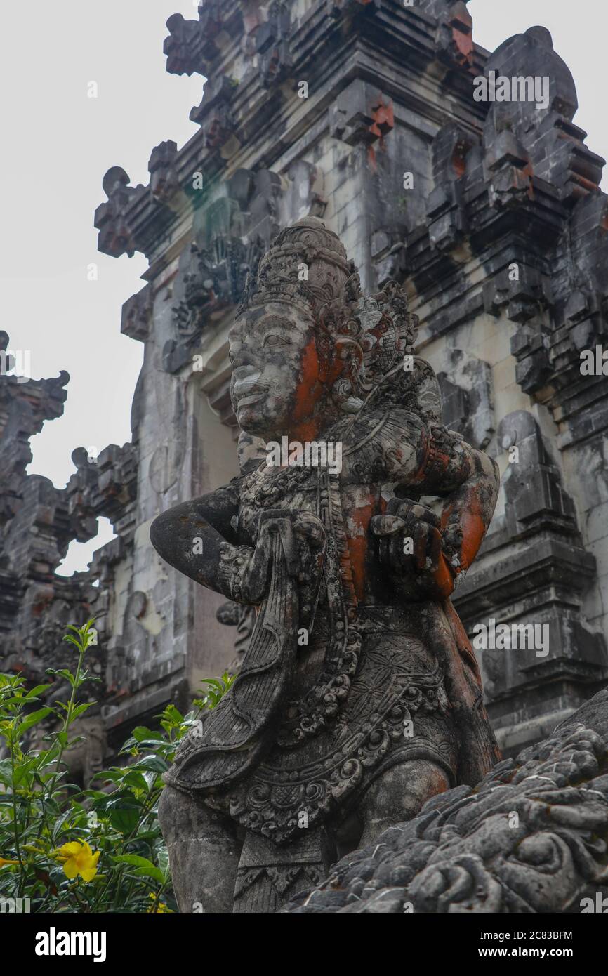 Skulptur in Pura Lempuyang Luhur im Westen von Bali, Indonesien Stockfoto