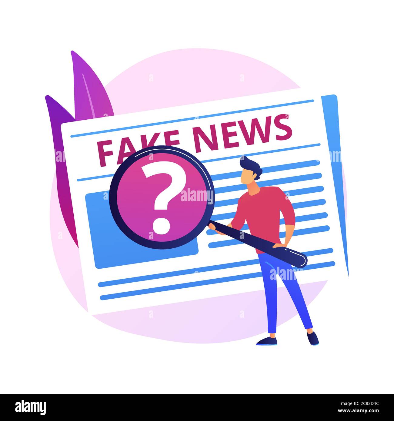 Fake News Vektor Konzept Metapher Stock Vektor