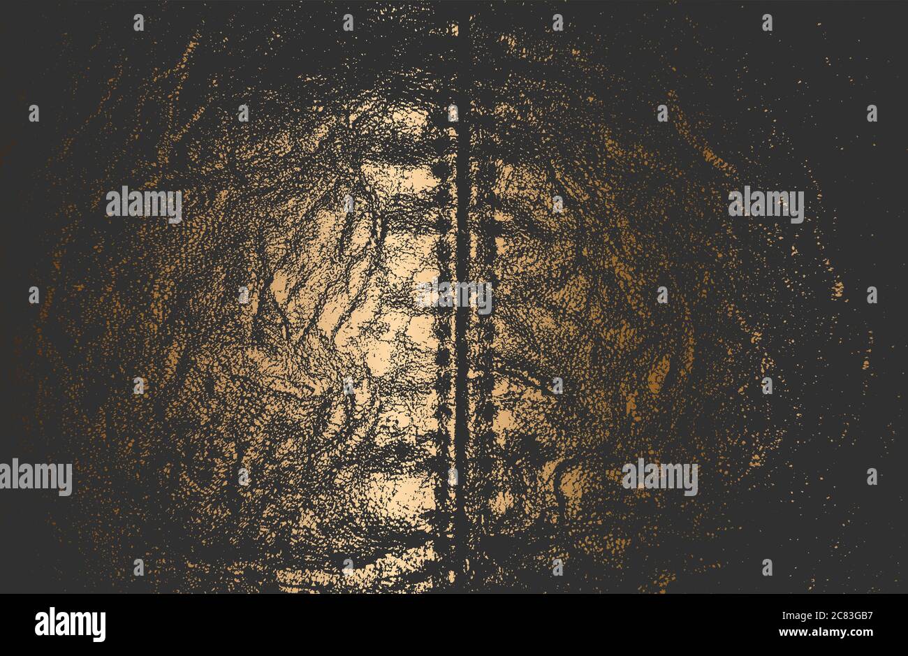 Verquerte Überzug-Textur aus goldenem Naturleder Stock Vektor