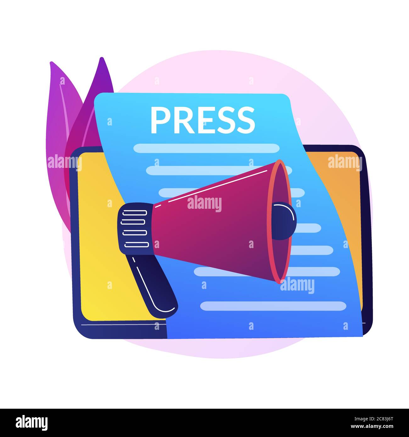 Massenmedien Vektor Konzept Metapher Stock Vektor