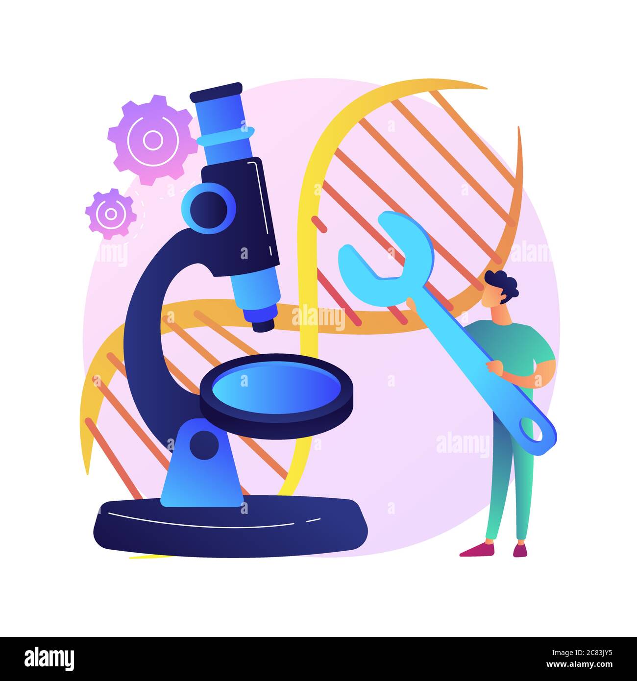 Gentechnik Vektor Konzept Metapher Stock Vektor