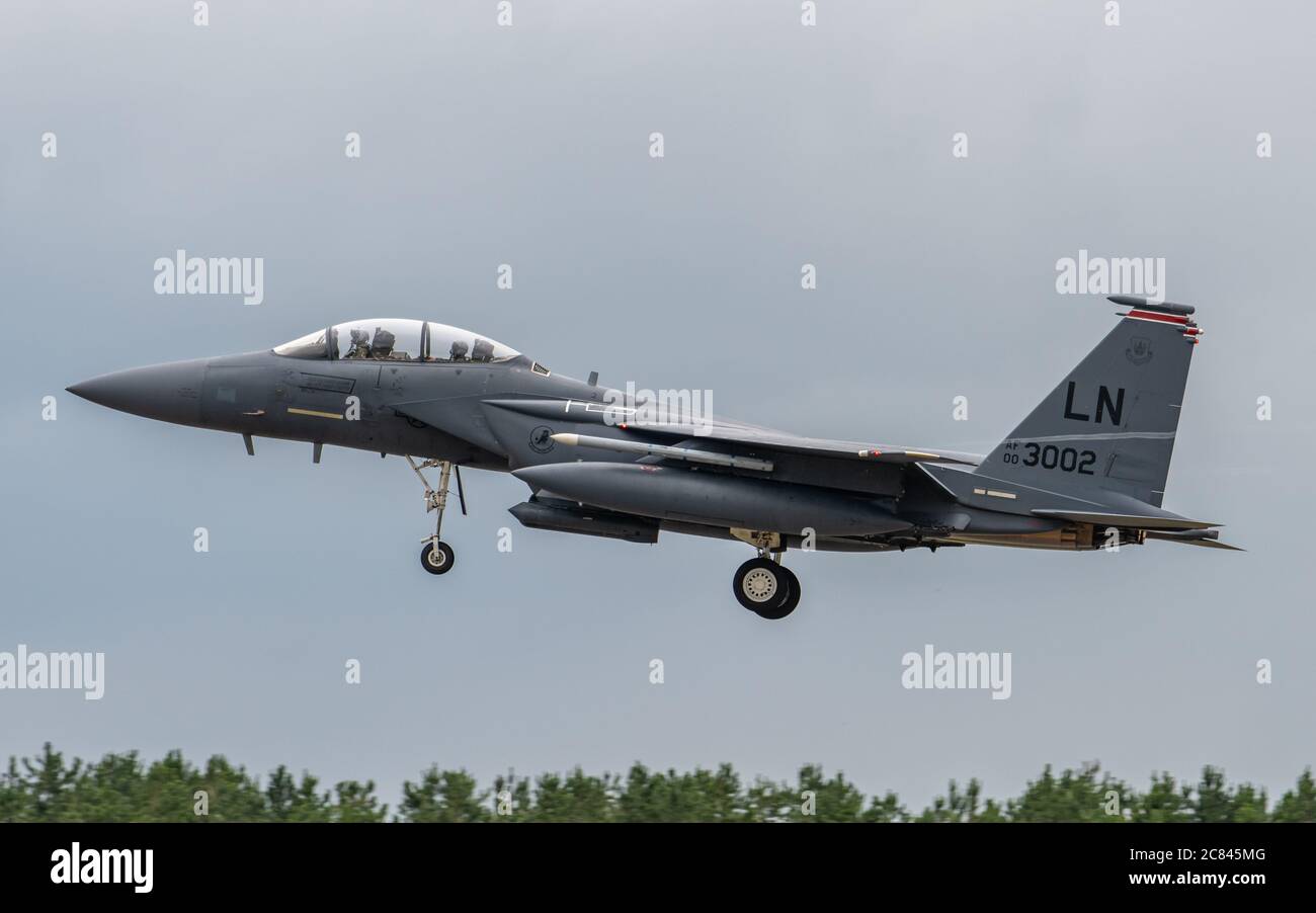 US Air Force F-15 Eagle Jet-Flugzeug Stockfoto