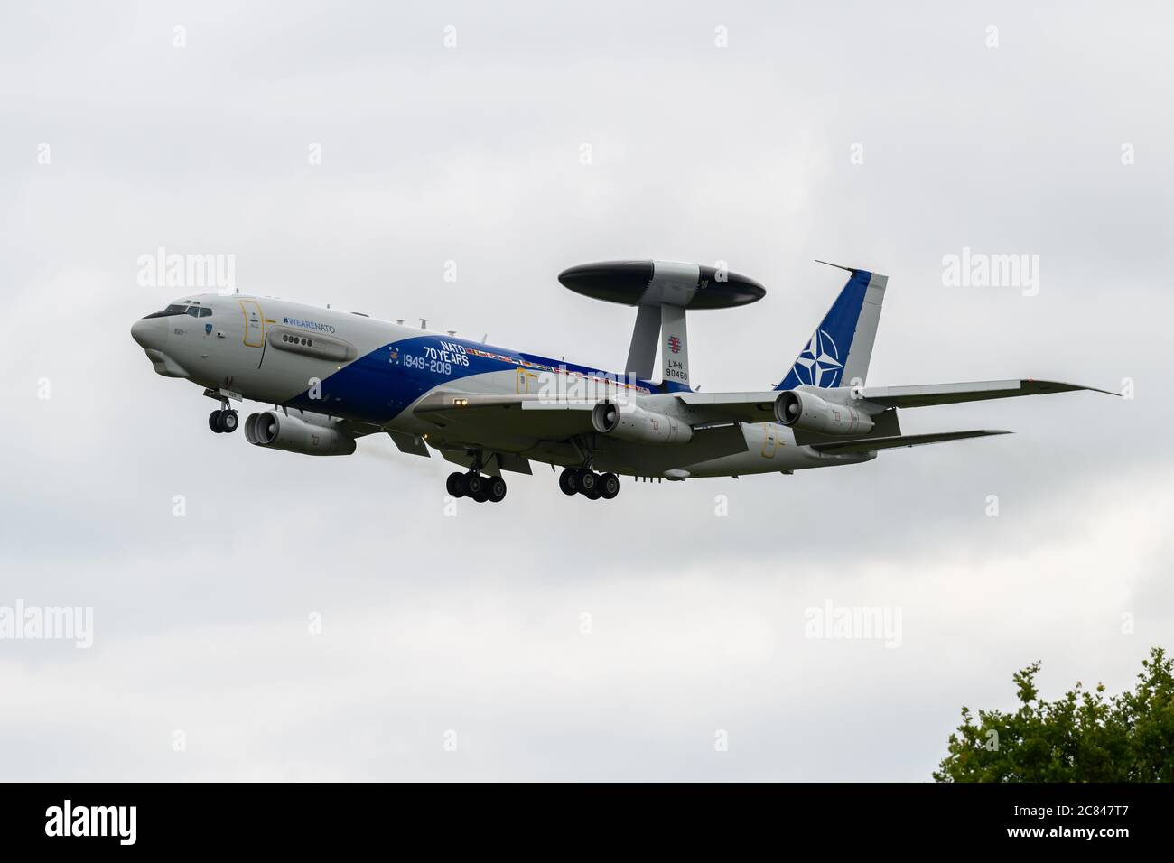 NATO E-3 AWACS-FLUGZEUGE Stockfoto