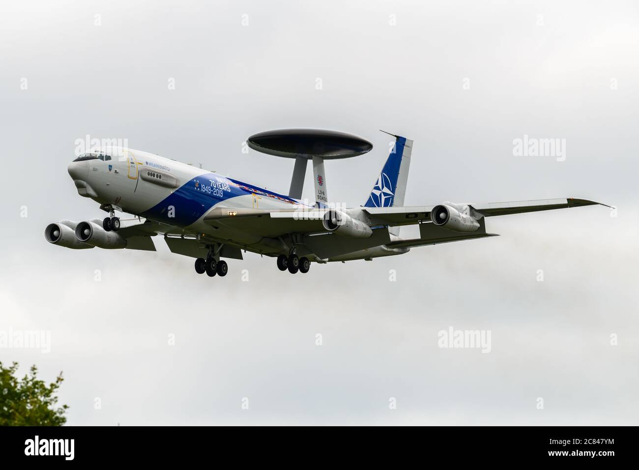 NATO E-3 AWACS-FLUGZEUGE Stockfoto