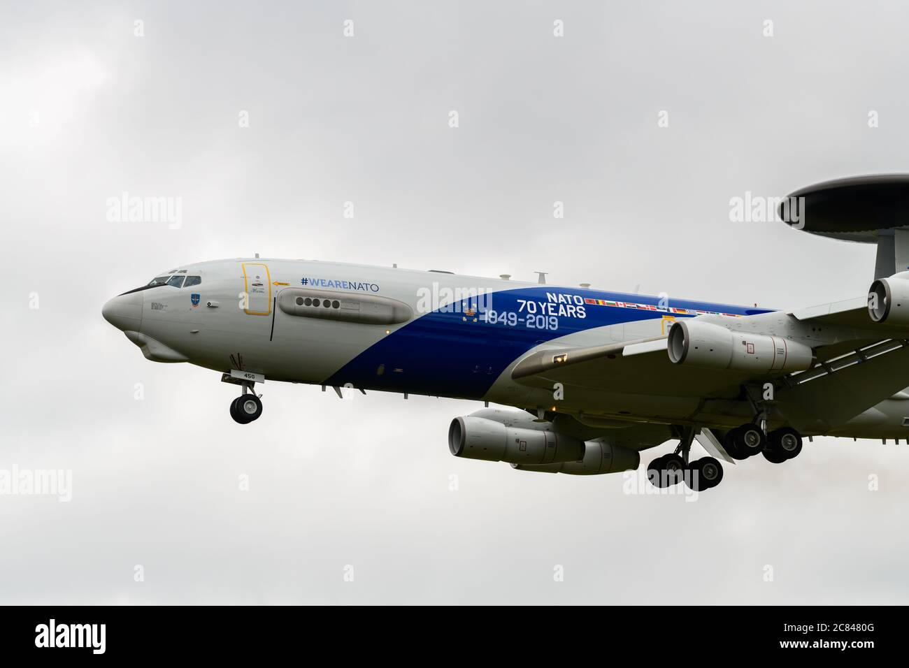 NATO E-3 AWACS-FLUGZEUGE Stockfoto