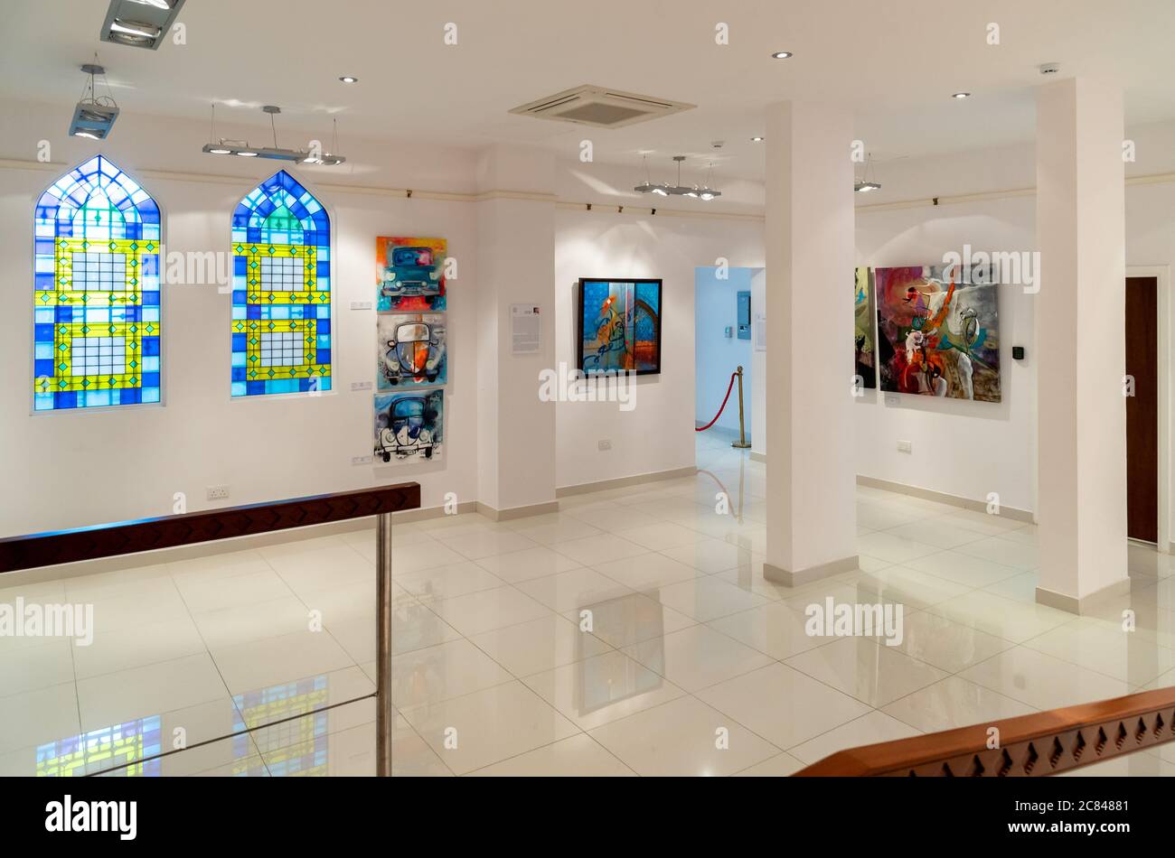 Maskat, Oman - 10. Februar 2020: Innenräume des Bait Al Zubair Museums im alten Maskat oder Sultanat von Oman Stockfoto