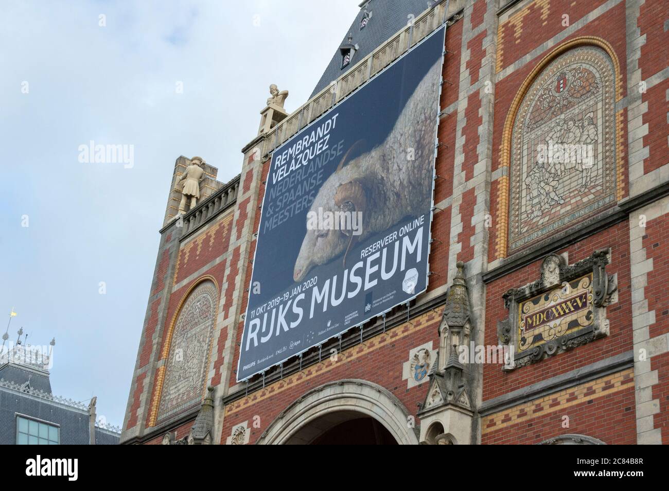 Plakatwand Rembrandt & Velazquez Ausstellung Im Rijksmuseum Amsterdam Niederlande 10-10-2019 Stockfoto