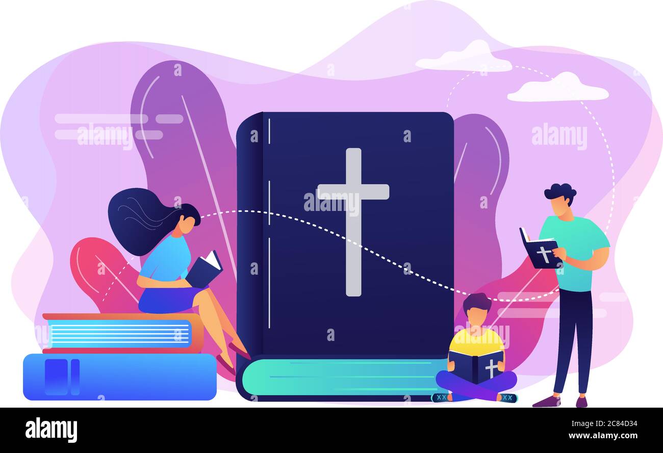 Heilige bibel Konzept Vektor Illustration. Stock Vektor