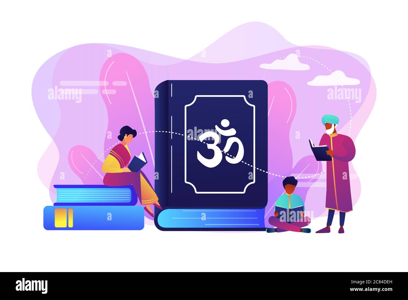 Hinduismus Konzept Vektor Illustration. Stock Vektor