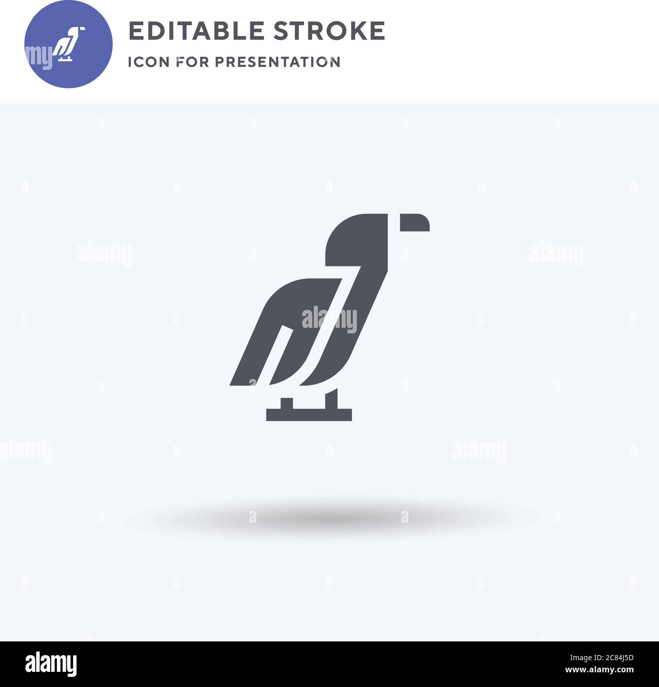 Raben Icon Vektor, gefüllt flaches Zeichen, solides Piktogramm isoliert auf weiß, Logo Illustration. Raven Symbol für Präsentation. Stock Vektor